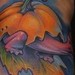 Tattoos - Turtle with a pumpkin shell, and fall leaf tattoo - 49223